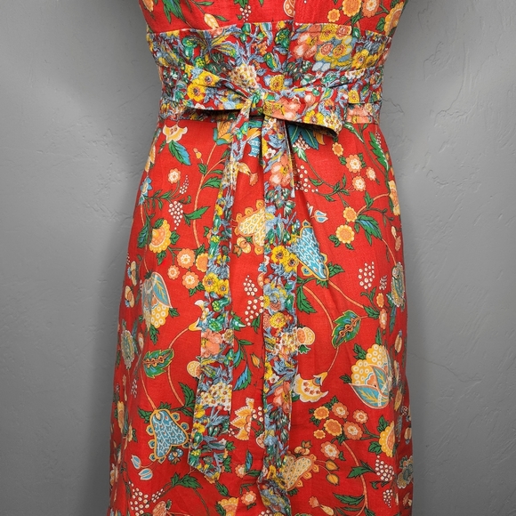 Vintage 70s Floral Union Made Fit & Flare Dress - Picture 10 of 12